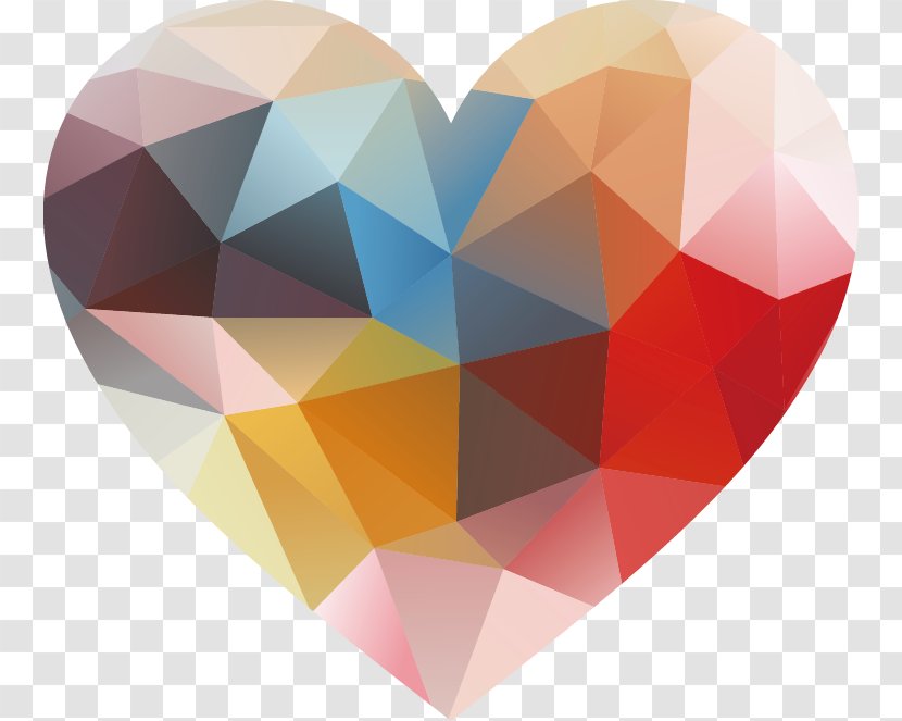 Geometry Geometric Shape Heart - Three Dimensional Space - Romantic Valentine's Day Love Transparent PNG