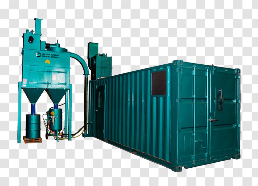 Abrasive Blasting Machine Sand Surface Finishing Intermodal Container - System Transparent PNG