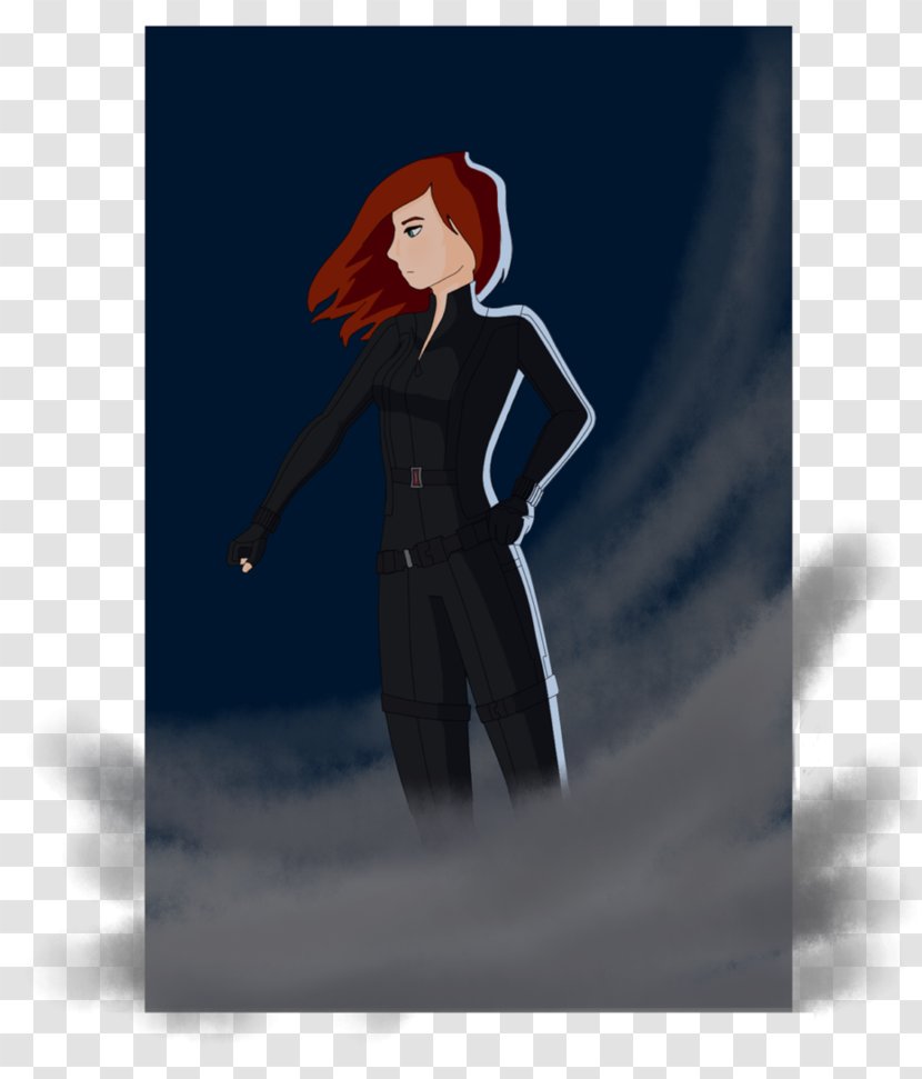 Cartoon Character Fiction Drawing - Silhouette - Black Widow Fan Art Transparent PNG