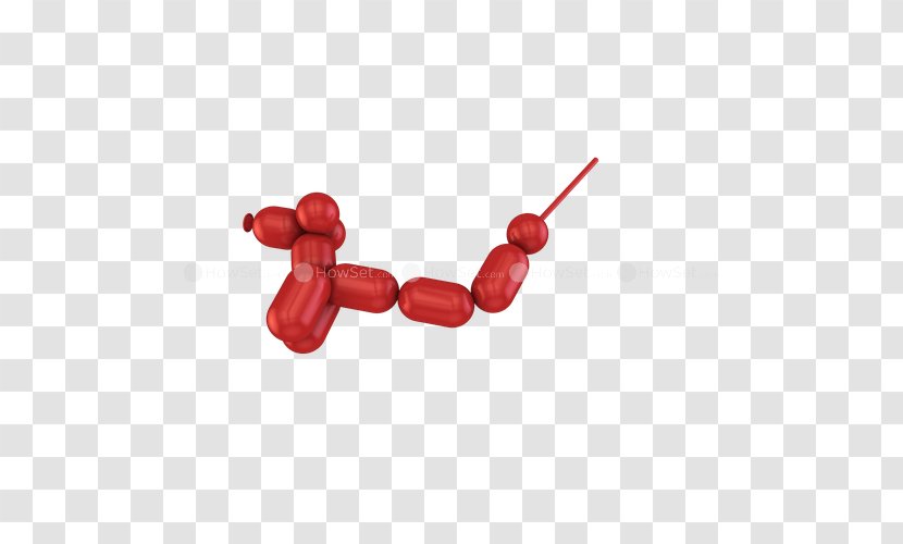 Bead - Red - Balloon Modelling Transparent PNG