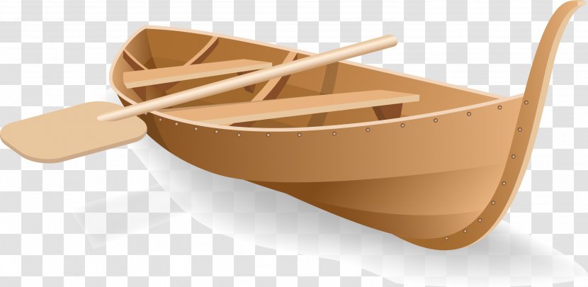 Pulp Euclidean Vector Wood - Holzboot - Hand Painted Wooden Boat Transparent PNG