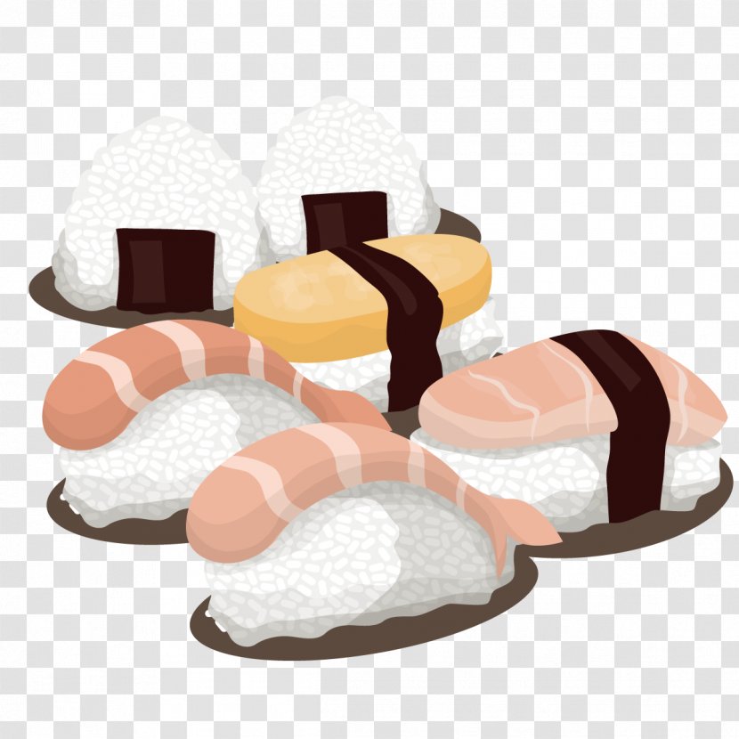 Japanese Cuisine Onigiri Sushi - Vector Rice Transparent PNG