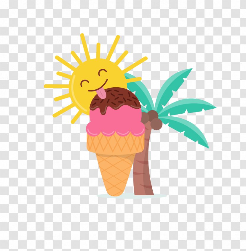 Ice Cream Download Vecteur - Fictional Character - Sun Eating Transparent PNG