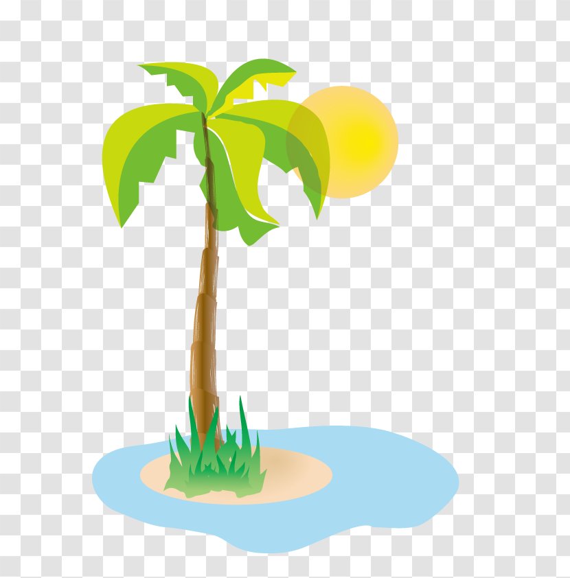Travel Icon - Hotel - Vector Coconut Tree Island Transparent PNG