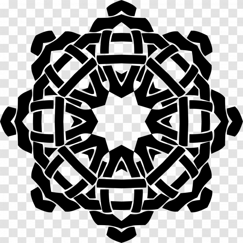 Celtic Knot Mandala Black And White - Symbol - Traditional Transparent PNG