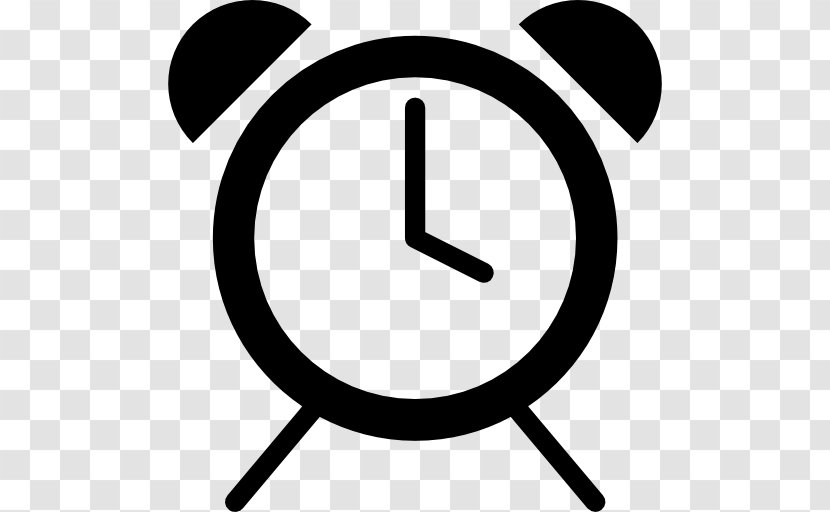 Black And White Symbol Area - Alarm Clocks Transparent PNG