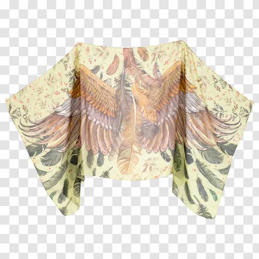 Sleeve Shoulder Blouse Outerwear Feather - Clothing - Green Transparent PNG