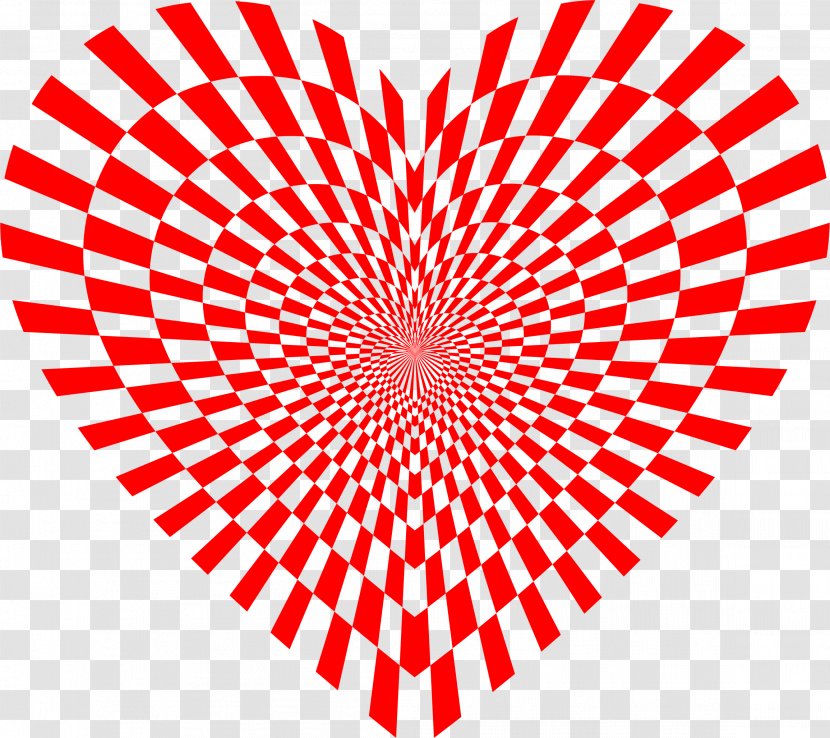 Geometrical-optical Illusions - Heart - Optical Illusion Clip Art Transparent PNG