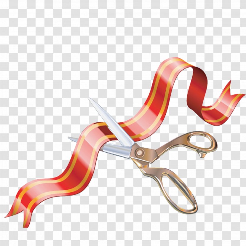 Opening Ceremony Ribbon Cutting Clip Art - Banner - Scissors Transparent PNG