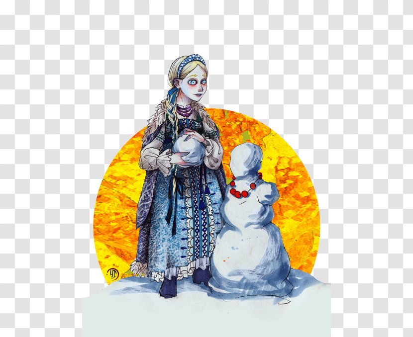 Snegurochka Ded Moroz Drawing Mitologia Eslava - Figure - Slavonic Literature And Culture Day Transparent PNG