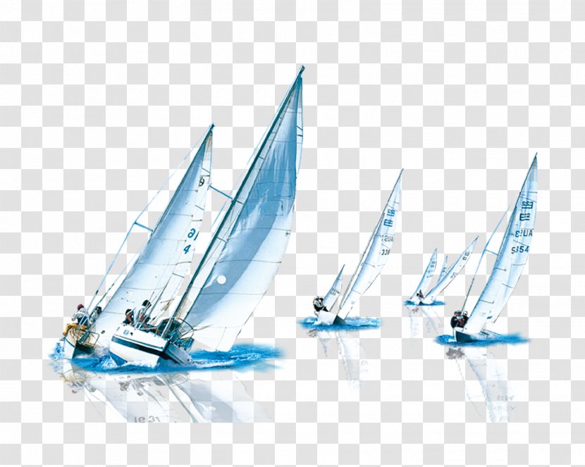 Sailing Ship The Sea Poster - Sailboat Transparent PNG