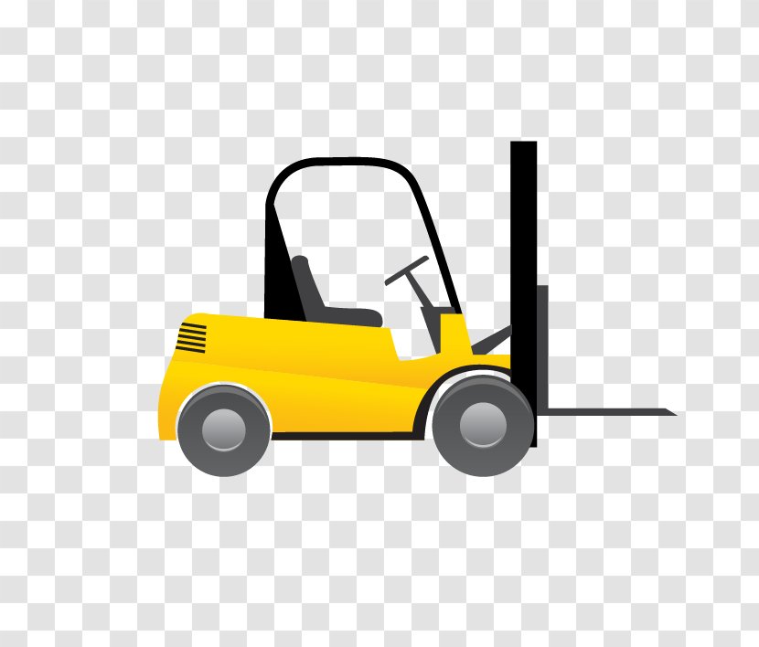 Forklift Euclidean Vector Logistics - Yellow Truck Transparent PNG