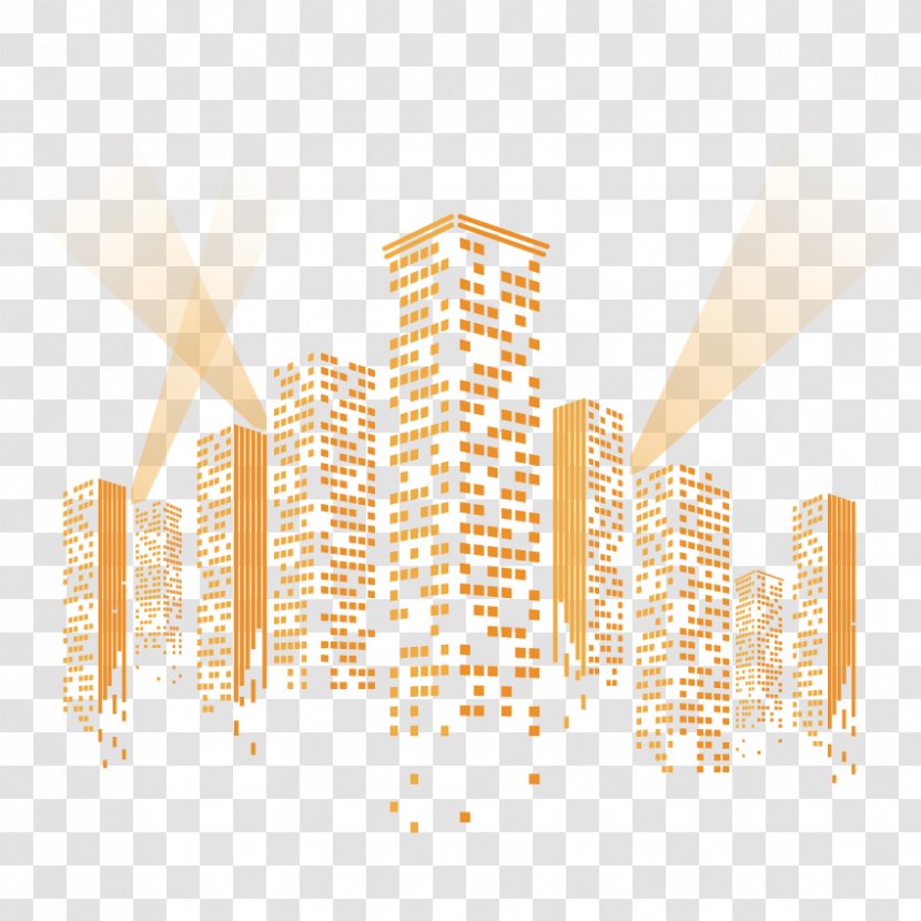Building Adobe Illustrator Euclidean Vector - World Wide Web - Golden Night City Transparent PNG