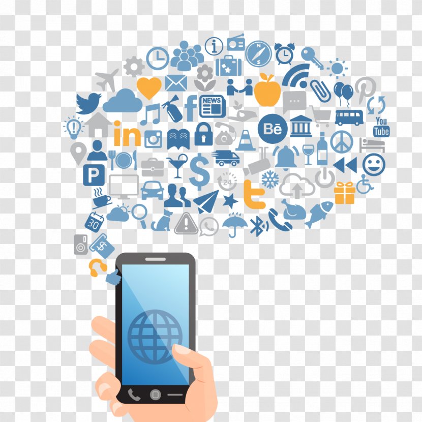 Social Media Marketing Network Influence Communication - Blog - Vector Mobile Phone Transparent PNG