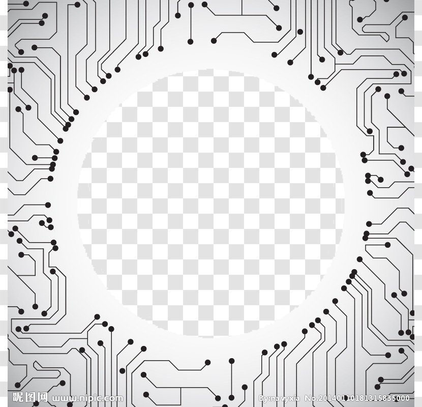 Printed Circuit Board Electronic Motherboard Integrated Breadboard - Tree - Border Transparent PNG