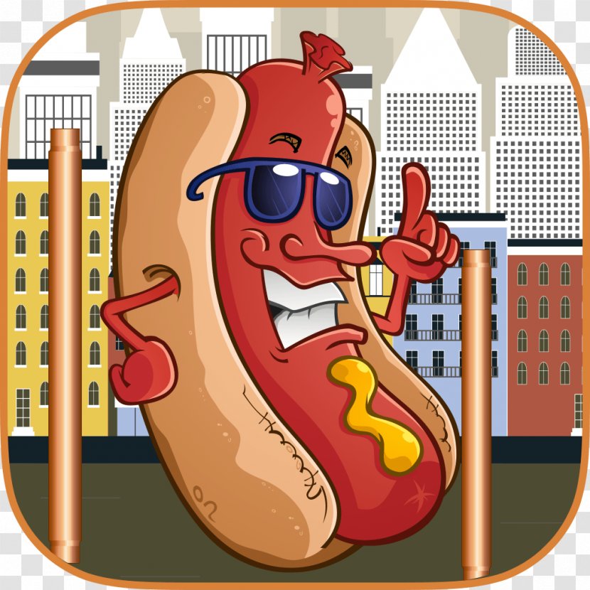 Cartoon - Heart - Hotdog Transparent PNG