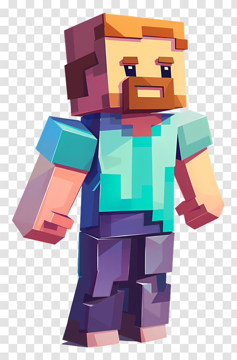 Minecraft Steve - Blocky Minecraft Character Illustration Transparent PNG