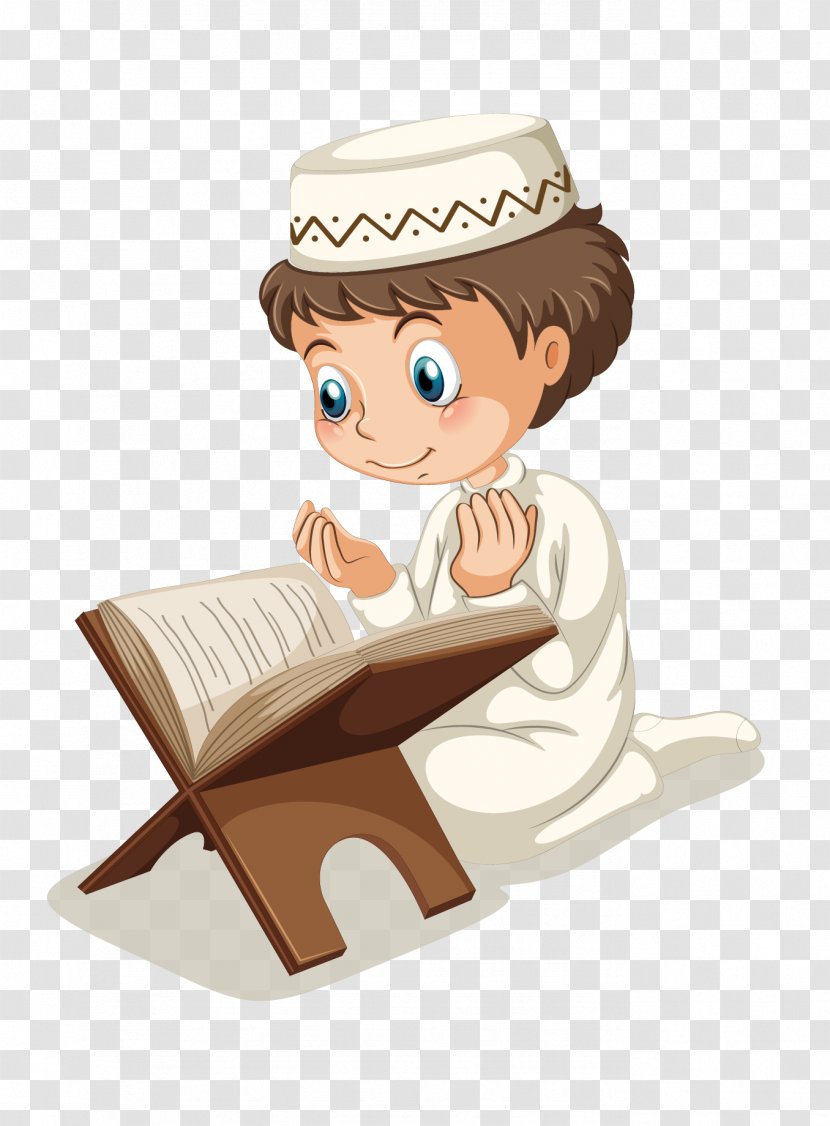 Muslim Islam Boy Clip Art - Hand - Reading Transparent PNG