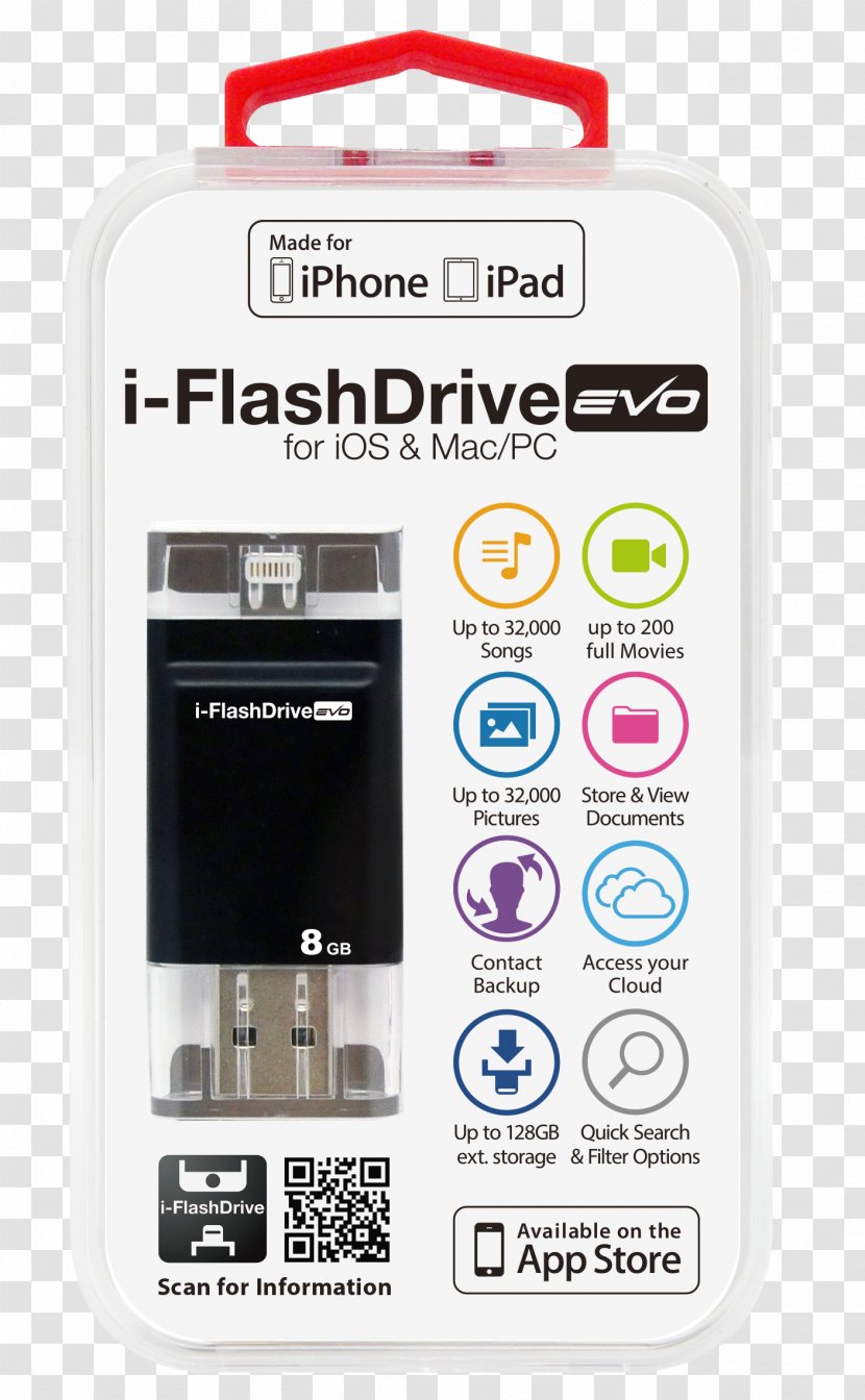 Photofast External Memory 16Gb Lighting Disp.Apple Lightning USB Flash Drives PhotoFast I-FlashDrive HD - Usb Transparent PNG