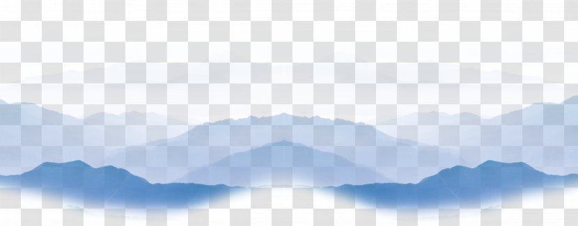 Sky Pattern - Daytime - Misty Mountains Transparent PNG