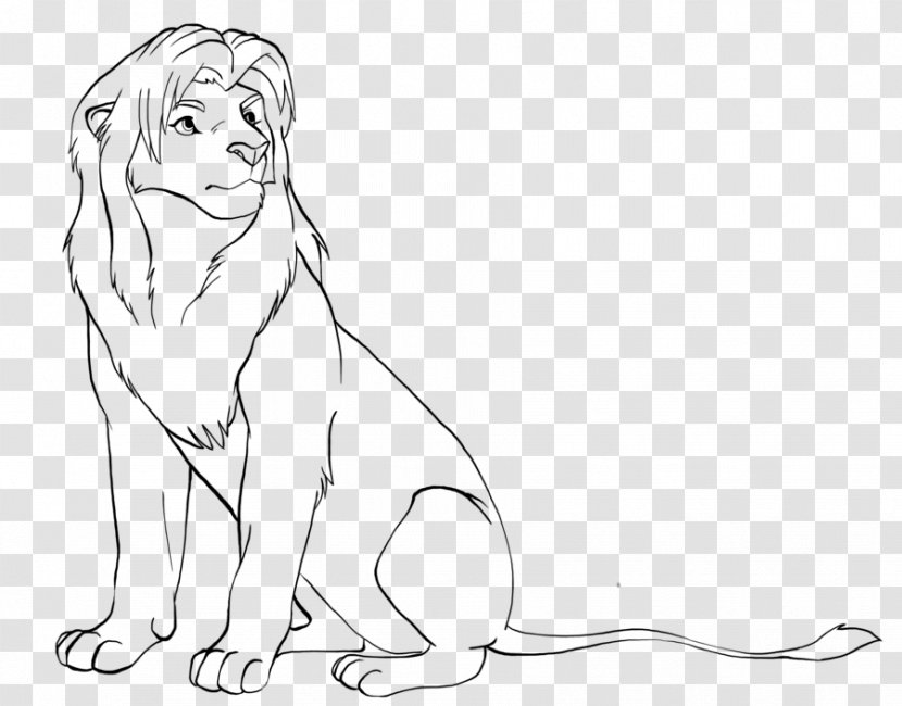 Lion Line Art Mufasa Simba Drawing - Figure Transparent PNG