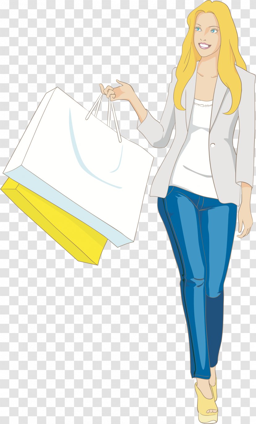 Girl Cartoon - Style Electric Blue Transparent PNG