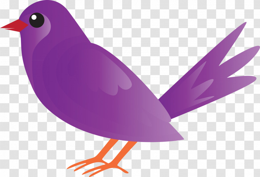 Bird Beak Purple Violet Perching Bird Transparent PNG