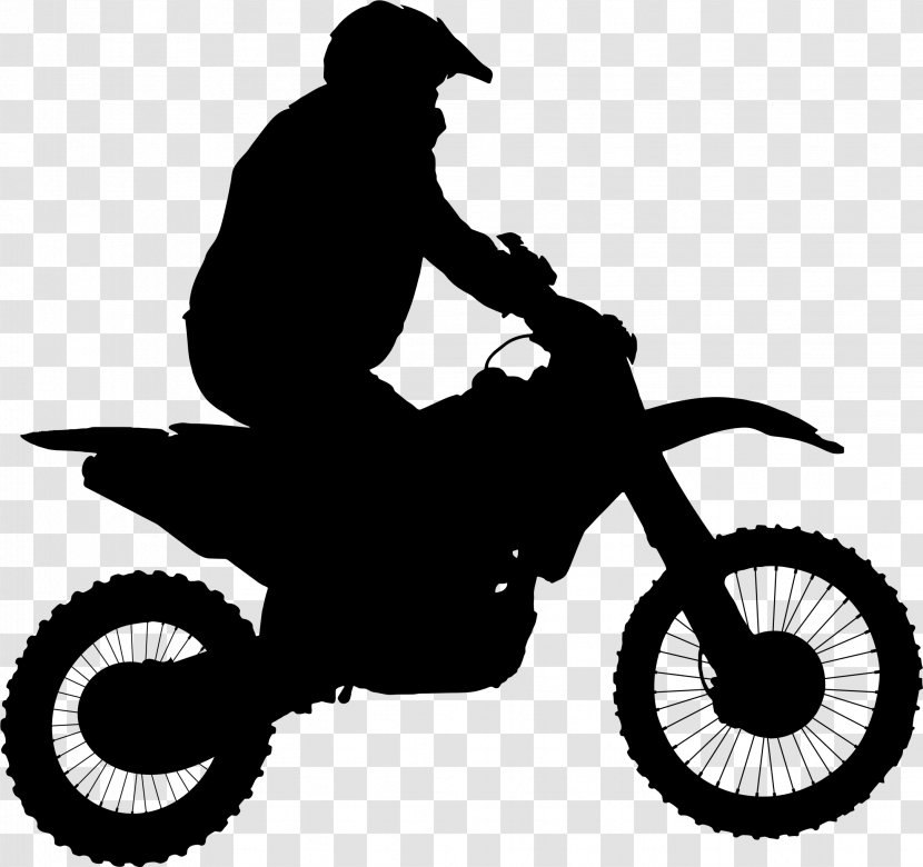 Motocross Motorcycle Silhouette Clip Art - Bicycle Drivetrain Part - Sillhouette Transparent PNG