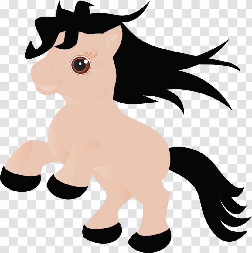 Cartoon Clip Art Horse Animal Figure Pony - Animation Fictional Character Transparent PNG