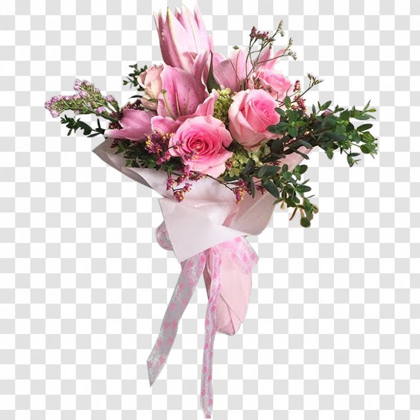 Rose Flower Bouquet Pink Red - Mawar Transparent PNG