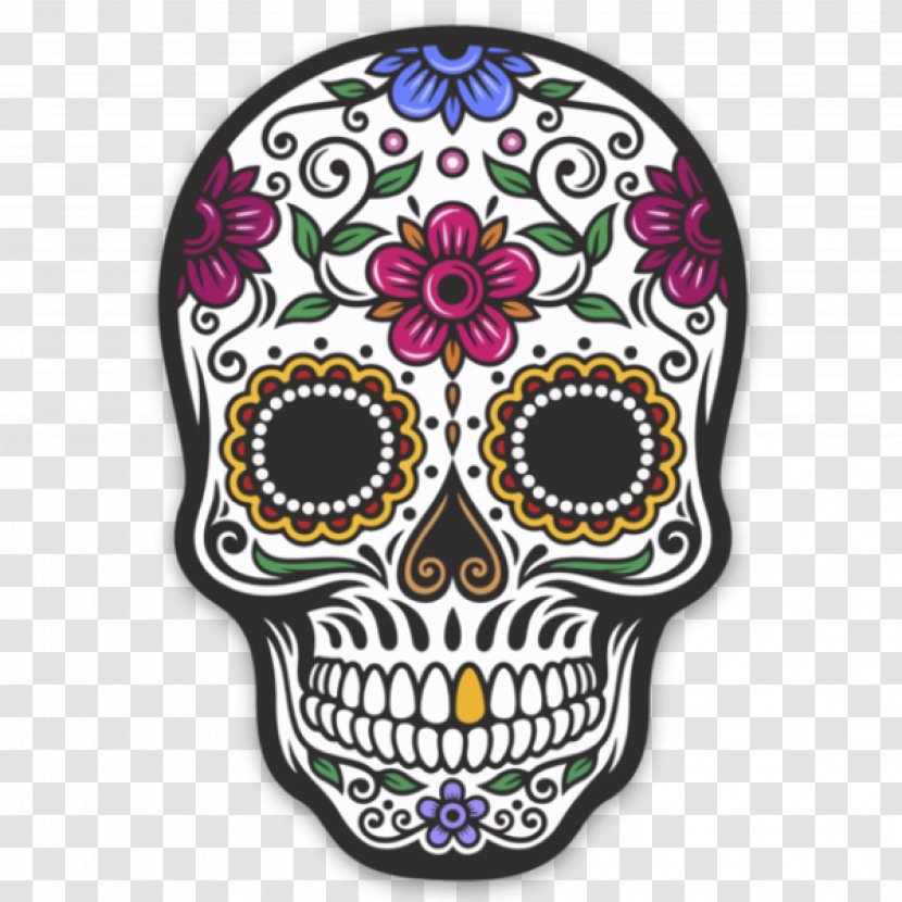 Calavera Day Of The Dead Skull Sticker Death Transparent PNG