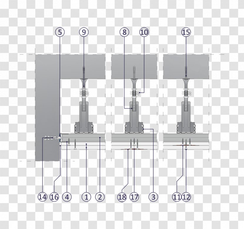 Dropped Ceiling Drywall Cross Section Especificació - Watercolor - False Transparent PNG