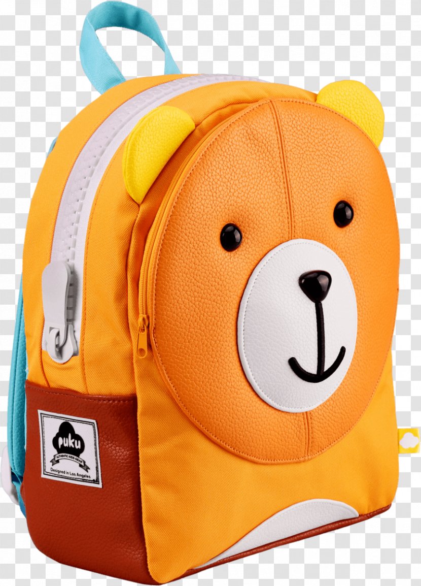 Backpack Bag Pocket Shoulder Strap - Orange Transparent PNG