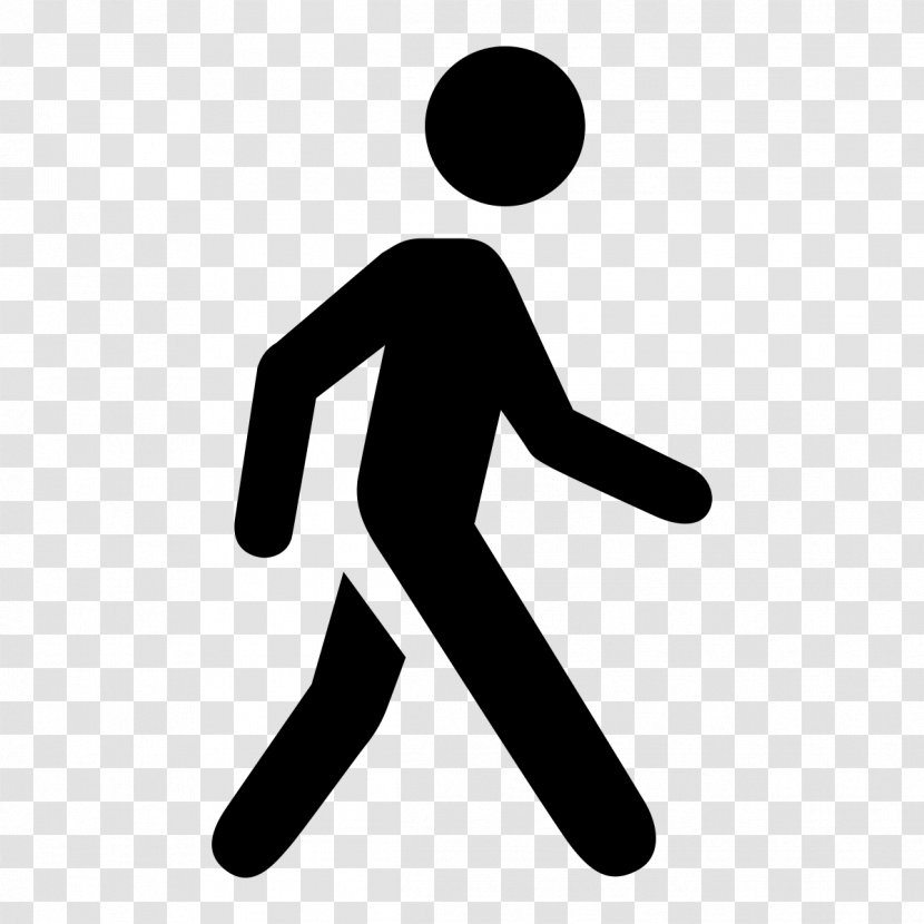 Walking Clip Art - Black And White - People Icon Transparent Transparent PNG