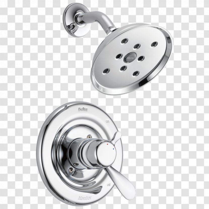 Faucet Handles & Controls Shower Baths Delta Classic Monitor T17230 R11000 Setting Diverter Rough - Silver Transparent PNG