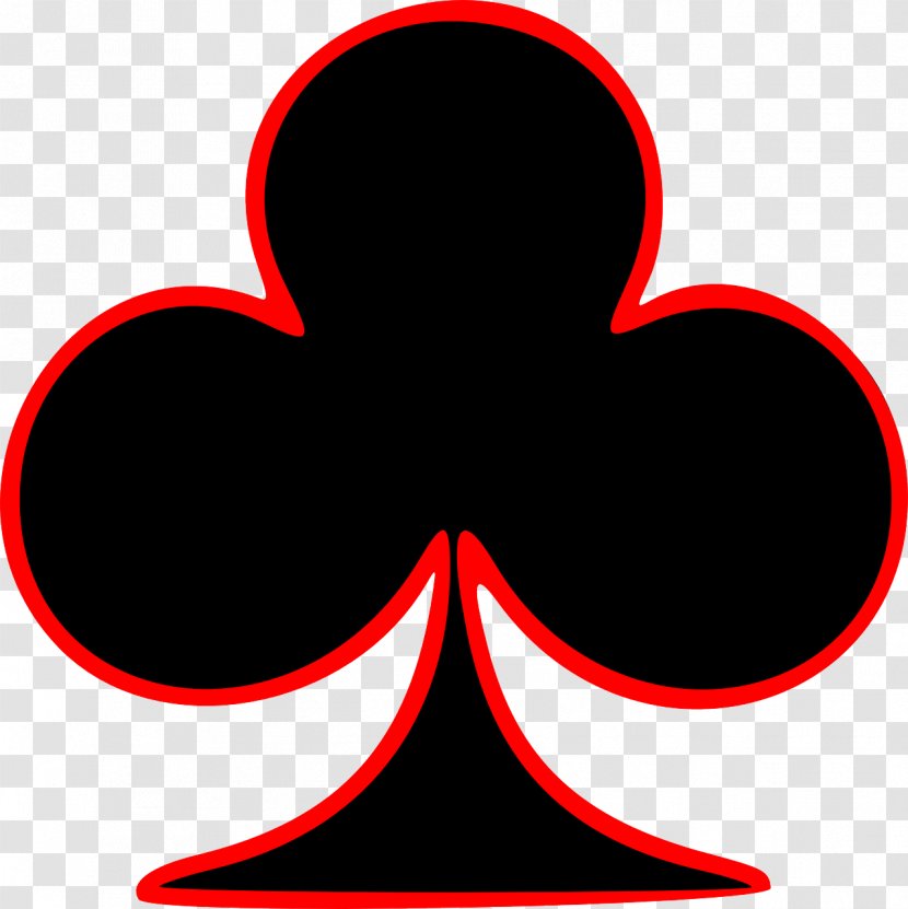Playing Card Suit Spades Game Clip Art - Red - Ace Clubs Transparent PNG