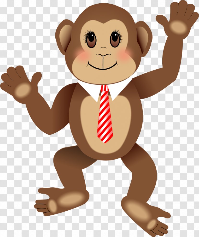 Monkey Stuffed Animals & Cuddly Toys Clip Art Finger Mascot - Behavior Transparent PNG