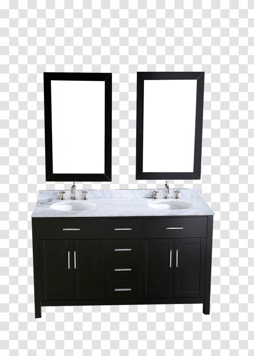 Brushed Metal Bathroom Cabinet Sink Mirror Transparent PNG