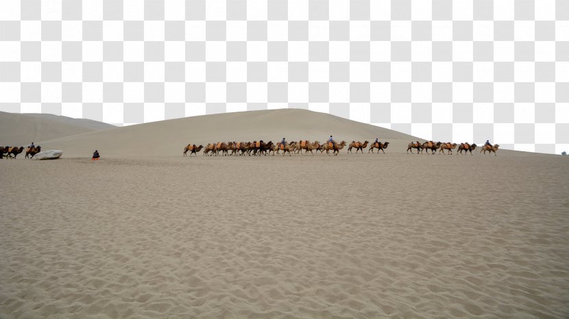 Singing Sand Dune Erg - Desert - Crescent Lake In Dunhuang, Gansu Four Transparent PNG