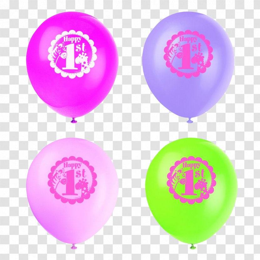 Toy Balloon Birthday Cake Party - Pink Transparent PNG
