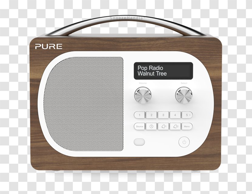 PURE FM/DAB/DAB + Evoke Digital Audio Broadcasting EVOKE D4 - Radio - DAB Portable RadioBlackRadio Transparent PNG