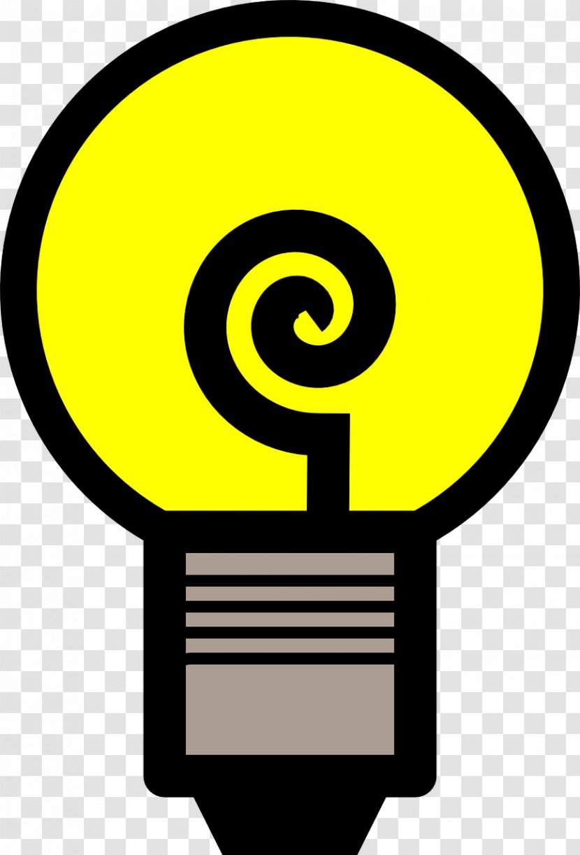 Incandescent Light Bulb Lamp Electric Clip Art - Yellow Transparent PNG