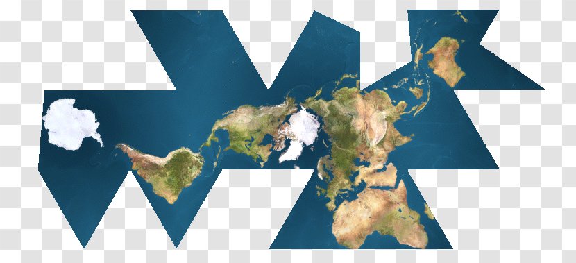 Dymaxion Map World Projection - Regular Polyhedron Transparent PNG