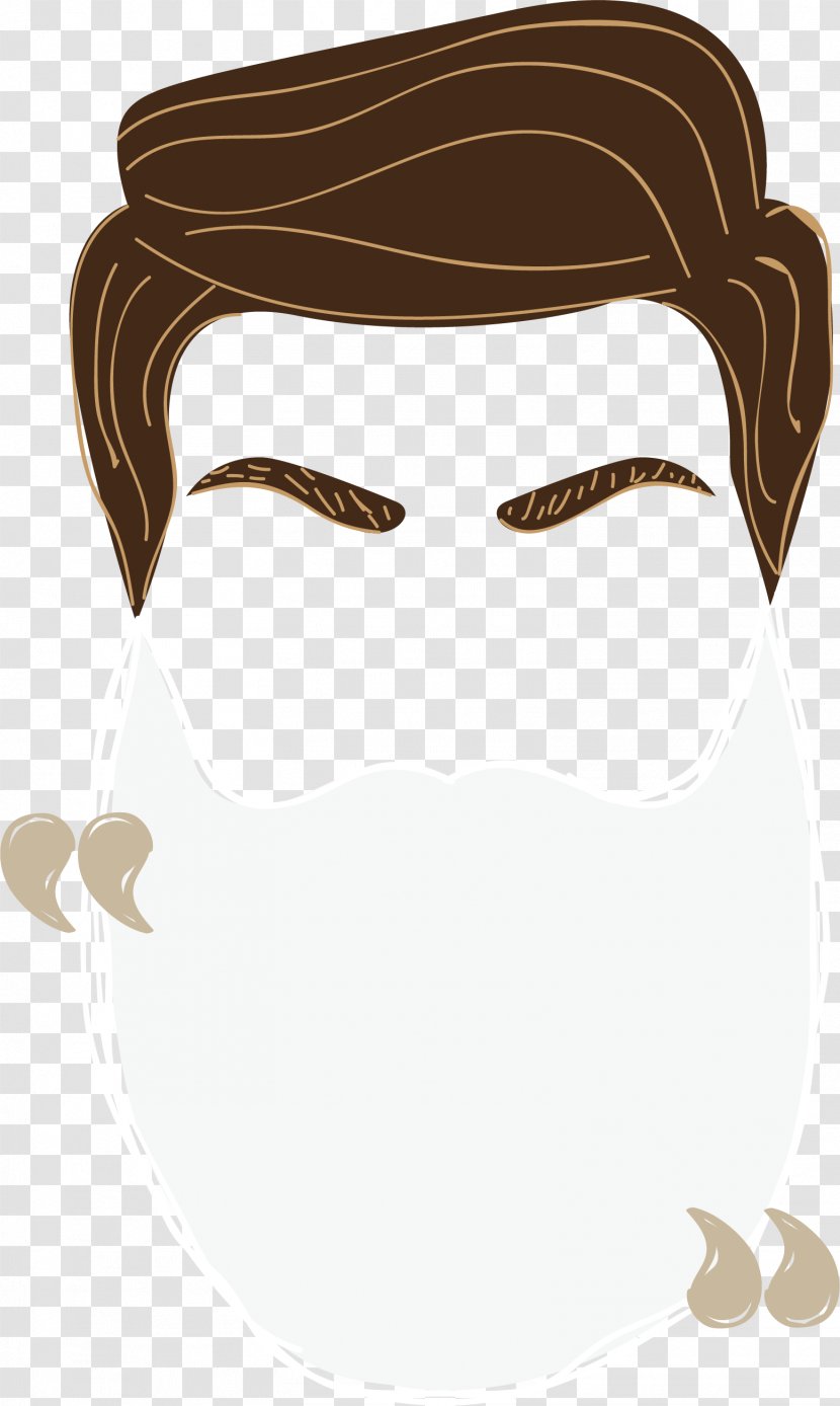 Beard - Mouth - Hand-painted Hair Title Box Transparent PNG