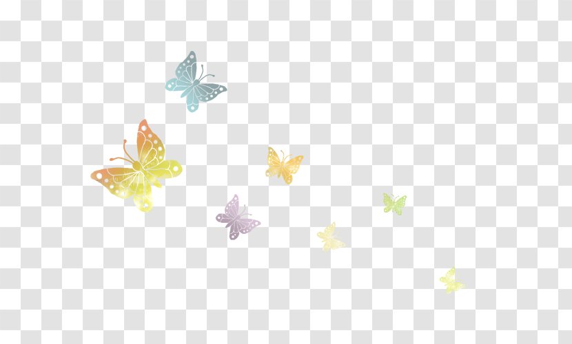 Yellow Petal Pattern - Colorful Butterfly Transparent PNG