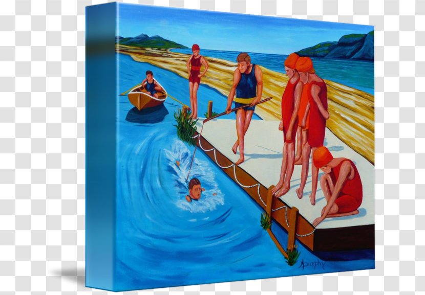 Painting Leisure Vacation Recreation Modern Art - Blue - Swimming Lessons Transparent PNG