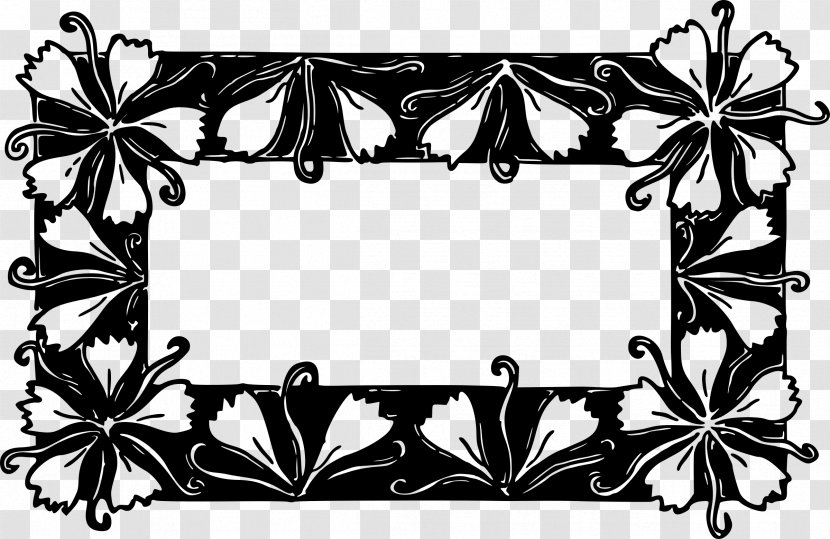 Flower Floral Design Picture Frames Pattern - Butterfly Transparent PNG