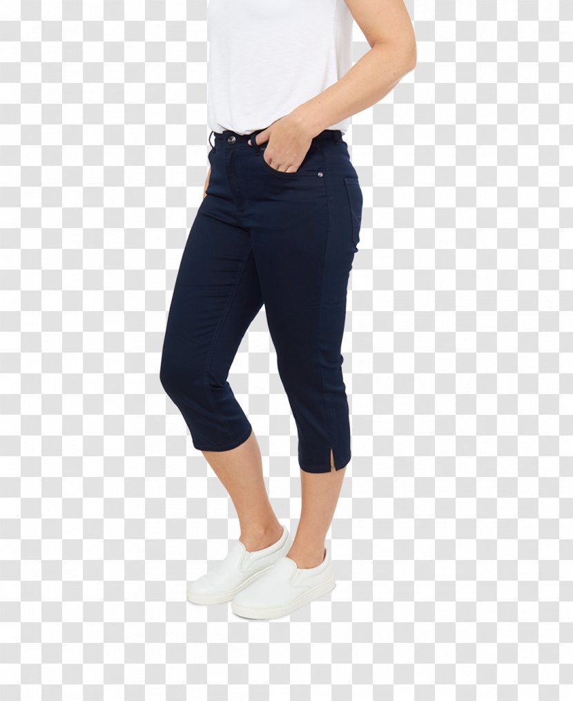 Capri Pants Waist Jeans Leggings - White Transparent PNG