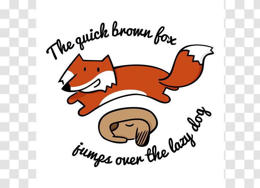 The Quick Brown Fox Jumps Over Lazy Dog Pangram Letter English Alphabet - Cliparts Transparent PNG