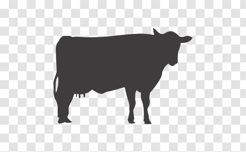 Dairy Cattle Silhouette Ox Livestock - Wildlife - Cow Transparent PNG